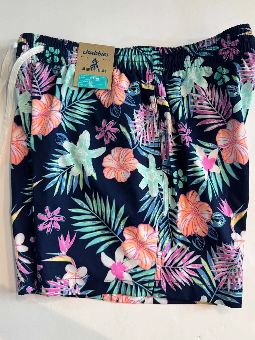 NWT Chubbies Men's The Tropic Like It's Hots Classic Swim Trunks 5.5In Sz M